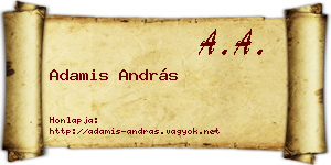 Adamis András névjegykártya