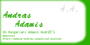 andras adamis business card